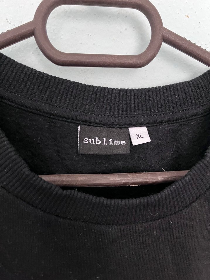 Sublime Baskılı Siyah Kadın Sweatshirt - Görsel 4