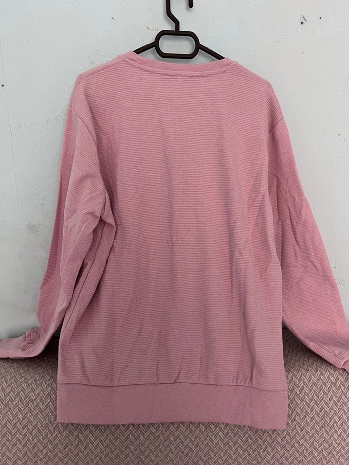 Pembe Kadın Sweatshirt, Uzun Kollu, Rahat Kesim - Görsel 3