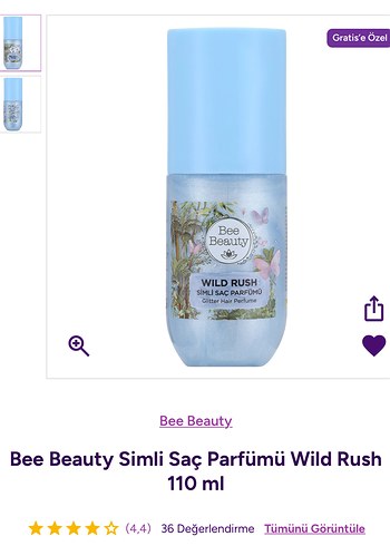 Bee Beauty Wild Rush Simli Saç Spreyi - Görsel 2