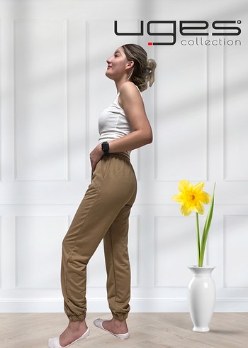 Kadın paça lastikli cep detaylı 2 iplik eşofman alt - Görsel 3