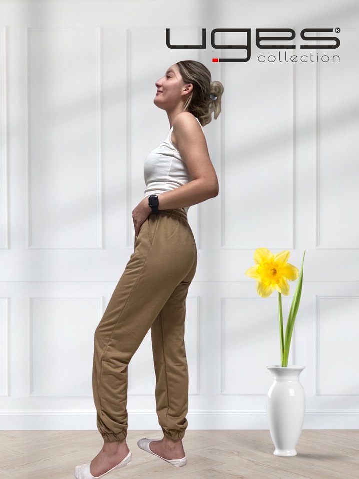 Kadın paça lastikli cep detaylı 2 iplik eşofman alt - Görsel 3