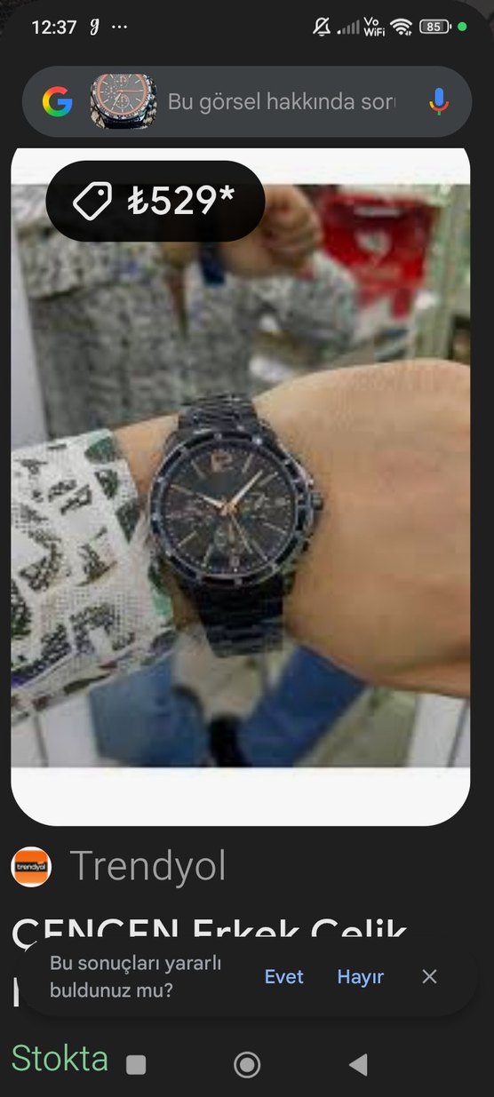 Gri Erkek Kol Saati - Görsel 4