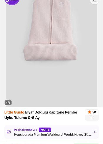 Pembe Bebek Uyku Tulumu 2.5 tog - Görsel 2