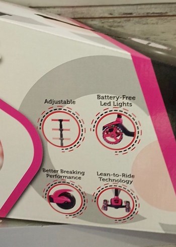 Renkli Pembe Çocuk Scooterı 3+ Yaş - Görsel 3