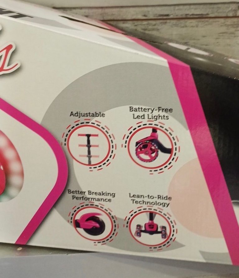 Renkli Pembe Çocuk Scooterı 3+ Yaş - Görsel 3