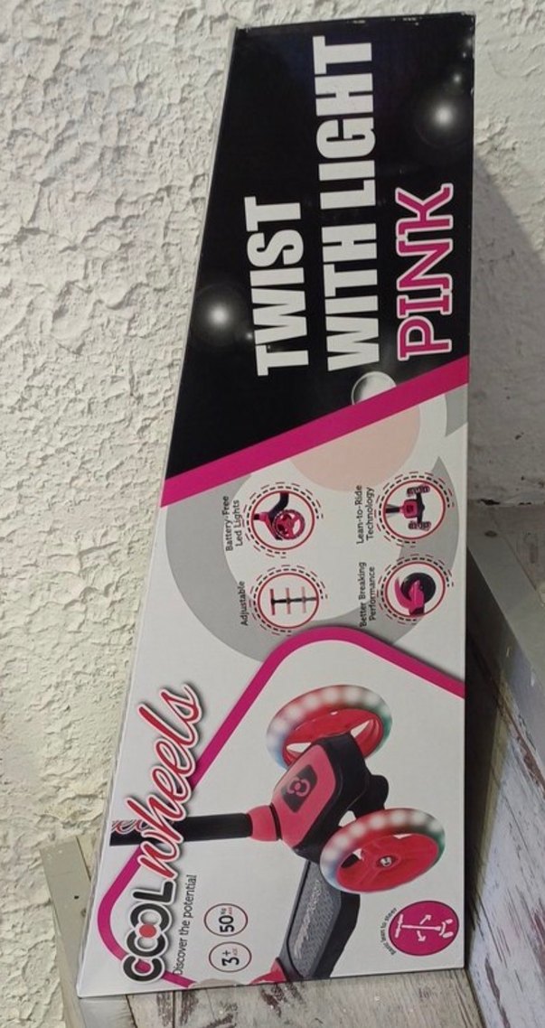 Renkli Pembe Çocuk Scooterı 3+ Yaş - Görsel 2