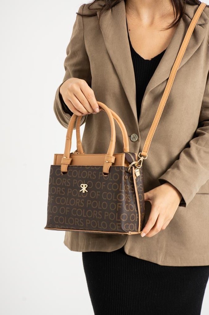 ImPolo Shakira Kahve Kamel Empirme Baskı Kadın Kol Ve El Çanta - Görsel 2
