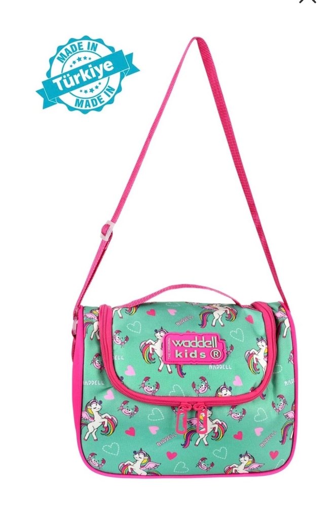 Çok Renkli Waddell Kids Çocuk Okul beslenme çantası - Görsel 4