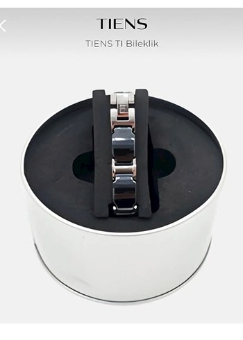 TIENS TI Siyah Zincir Detaylı Minimalist Bileklik - Görsel 2