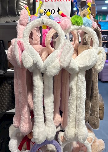 Nakışlı Peluş Kız Çocuk kulaklığı - Görsel 4