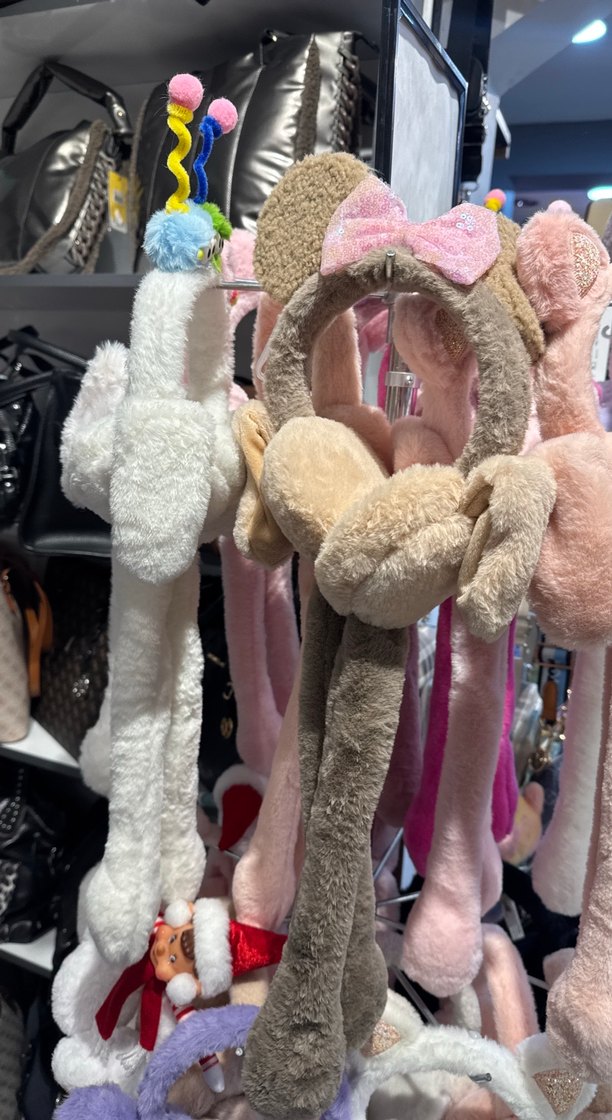 Nakışlı Peluş Kız Çocuk kulaklığı - Görsel 3