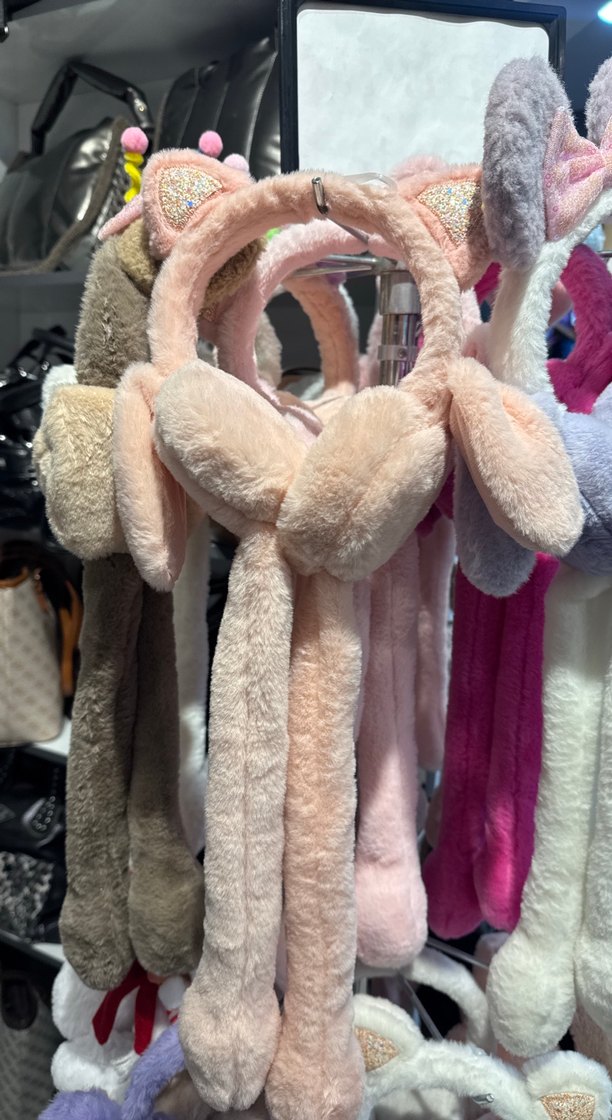 Nakışlı Peluş Kız Çocuk kulaklığı - Görsel 2