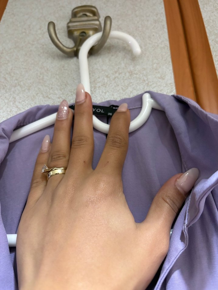 Mor Kısa Kollu Keten Tulum - Görsel 2