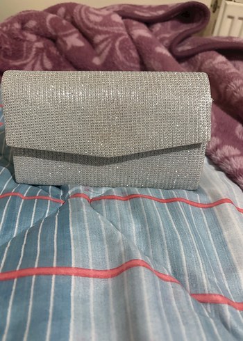 Gri Payetli Kadın Portföy Çanta - Görsel 4