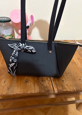 Siyah Baskılı Fermuarlı Kadın Deri Çanta - Görsel 3