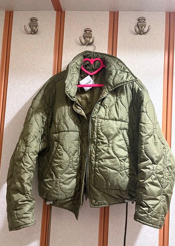 Fermuarlı Haki Kadın Midi Mont - Görsel 2