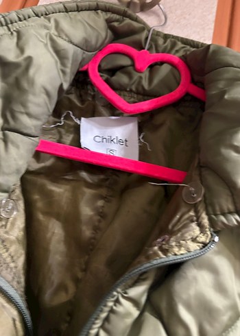 Fermuarlı Haki Kadın Midi Mont - Görsel 3