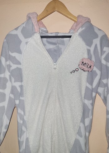 Gri Fermuarlı Polar Pijama - Görsel 2