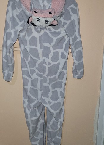 Gri Fermuarlı Polar Pijama - Görsel 3