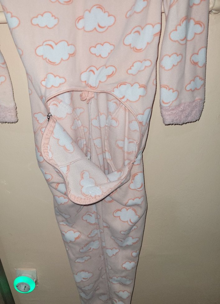 Pembe Peluş Tulum Pijama - Görsel 5