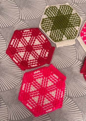 Çok Renkli Altıgen Banyo lifleri - Görsel 3