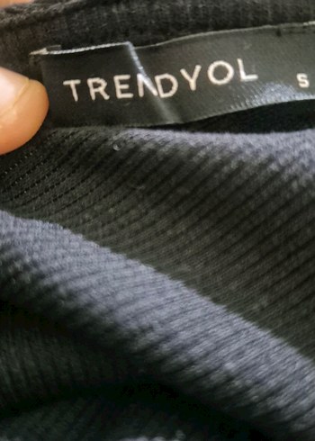 Siyah Kısa Kollu Crop Top - Görsel 5