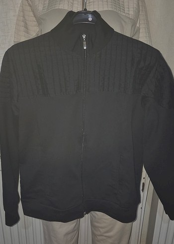 kadın Siyah Fermuarlı Yüksek Yakalı Sweatshirt - Görsel 3