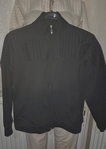 kadın Siyah Fermuarlı Yüksek Yakalı Sweatshirt - Görsel 4