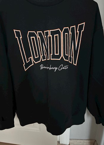 Siyah Uzun Kollu Sweatshirt kadın - Görsel 2