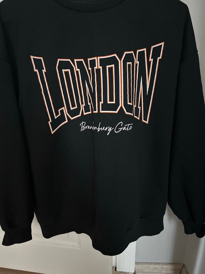 Siyah Uzun Kollu Sweatshirt kadın - Görsel 2