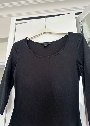 Siyah Dar Kesim Hamile Midi Elbise - Görsel 2