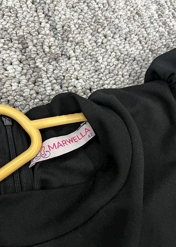 Siyah Kemerli Uzun Kadın Elbise - Görsel 2