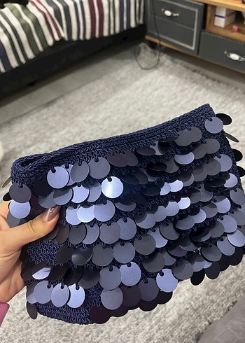 El İşlemeli Örgü Kadın Portföy Çanta Kendim Örüyorum - Görsel 3