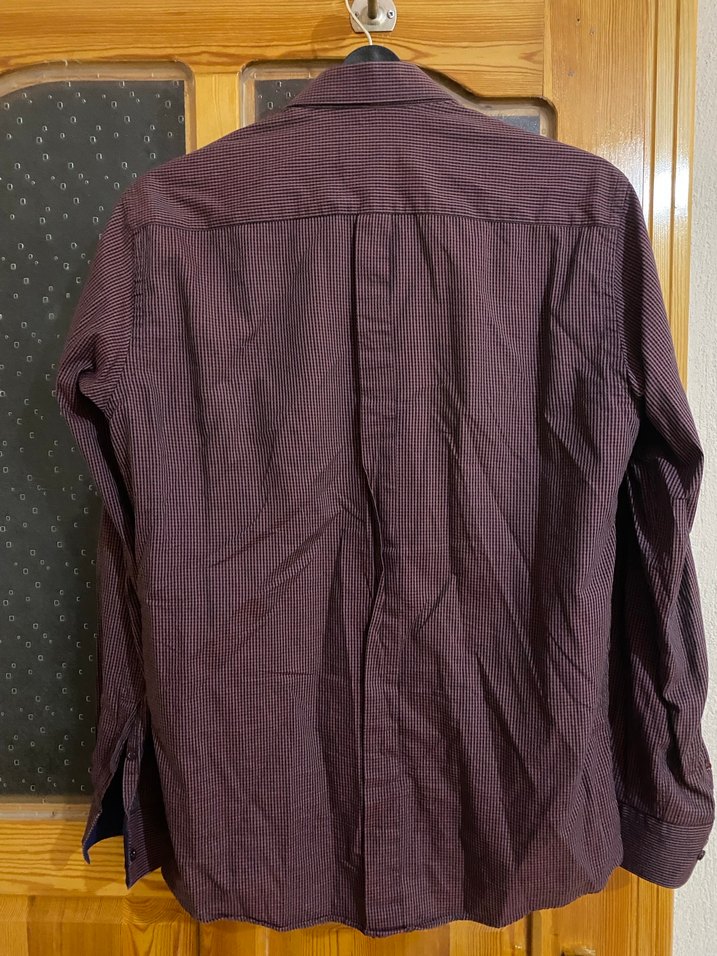 Bordo Erkek Uzun Kollu Gömlek - Görsel 2