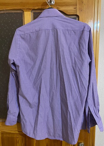 Mor Uzun Kollu Erkek Gömlek Süvari - Görsel 2