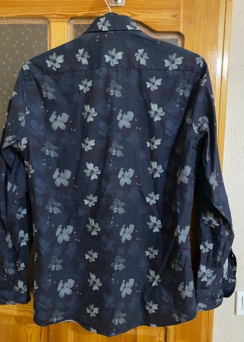 Mavi Çiçek Desenli Uzun Kollu Erkek Gömlek Beymen - Görsel 2