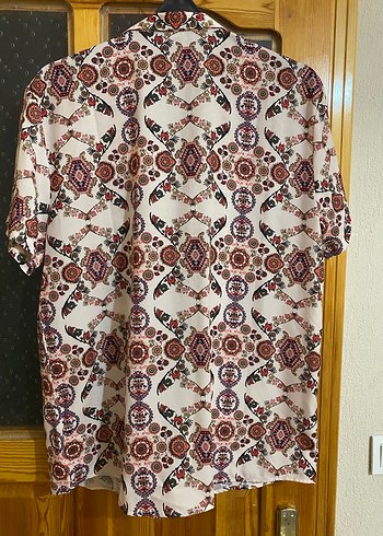 Bohem Desenli Kısa Kollu Gömlek - Görsel 2