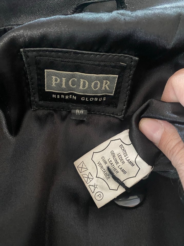 Siyah Deri Ceket, Düğmeli, Normal Boy - Görsel 3