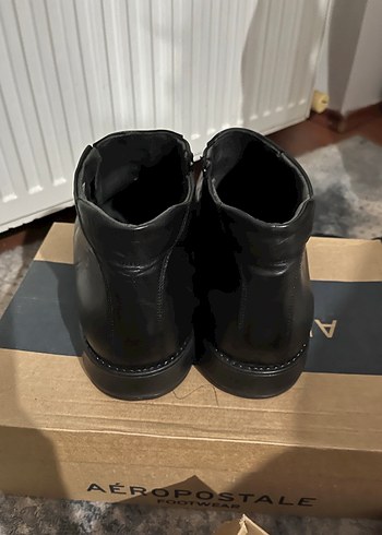 Erkek Siyah fermuarlı hakiki deri Bot - Görsel 3