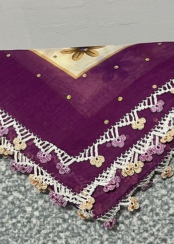 Diğer Mor Sifon Fular Zarif Ve Sik Aksesuar