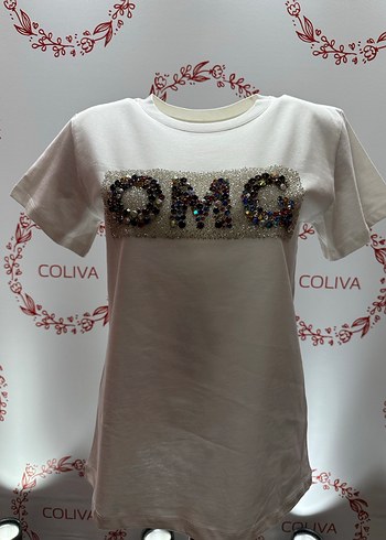 Renkli kristal Kadın Tişört - Görsel 2