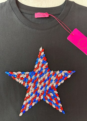 Renkli taşlı Pop Culture  Kısa Kollu Tişört - Görsel 3