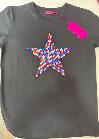 Renkli taşlı Pop Culture  Kısa Kollu Tişört - Görsel 4