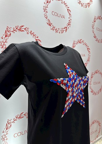 Renkli taşlı Pop Culture  Kısa Kollu Tişört - Görsel 6