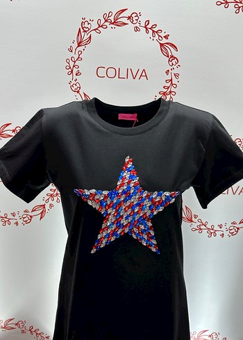 Renkli taşlı Pop Culture  Kısa Kollu Tişört - Görsel 2