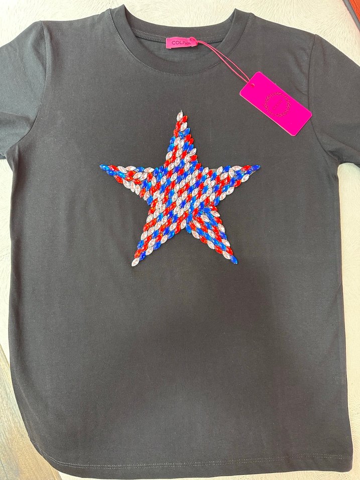 Renkli taşlı Pop Culture  Kısa Kollu Tişört - Görsel 4