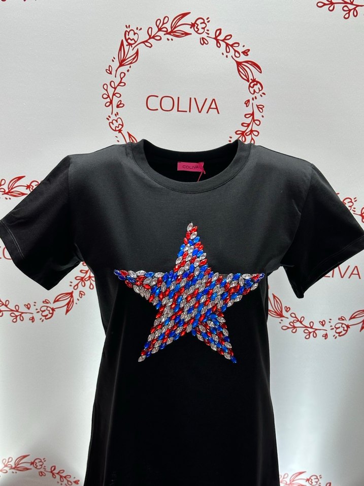 Renkli taşlı Pop Culture  Kısa Kollu Tişört - Görsel 2