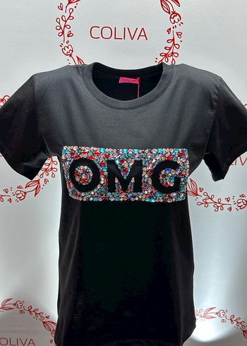 Renkli Taş İşlemeli Kadın Tişört - Görsel 5