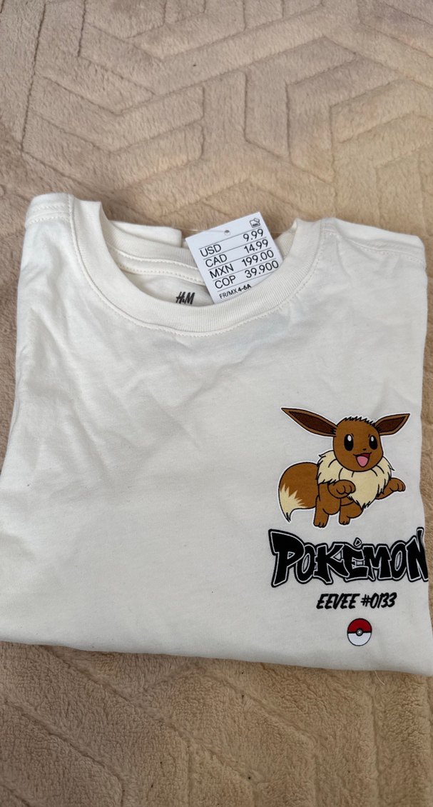 Beyaz Pokemon Baskılı  Tişört - Görsel 4