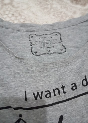 Gri Baskılı Hamile Tişörtü, Kısa Kollu, Salaş - Görsel 3